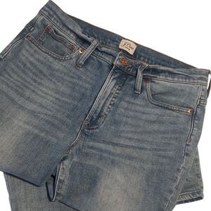 J. Crew Toothpick Blue 9 Inch High-Rish Denim Jeans Size 30